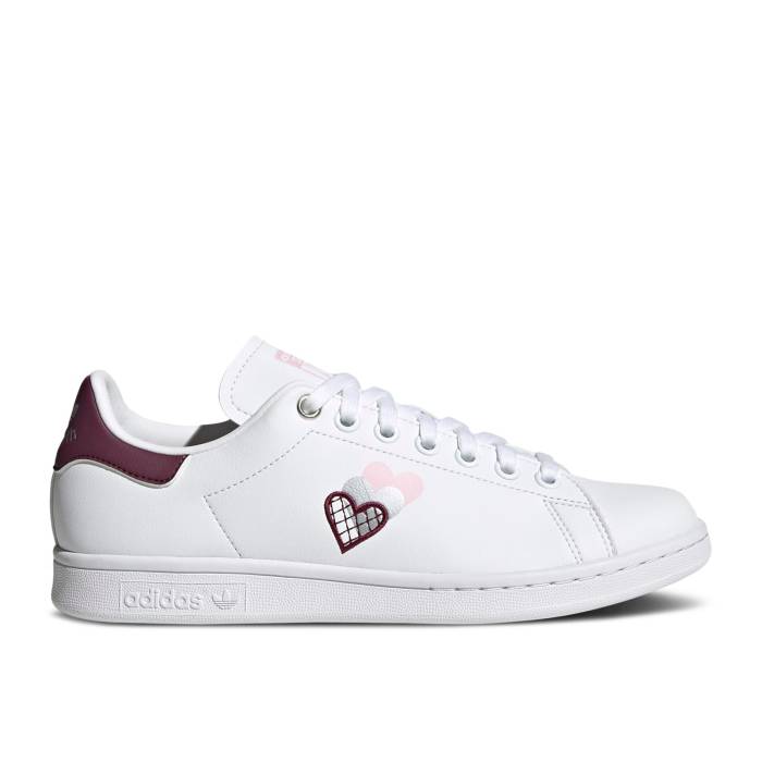 アディダス Adidas 【 Wmns Stan Smith 'Hearts - Victory Crimson' Women Cloud White/Victory Crimson/Clear Pink 】 Victory ビクトリー レディース 白色 ホワイト Victory ビクトリー クリムゾン pink ピンク