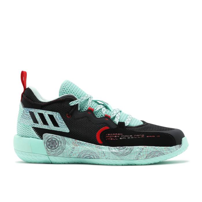 アディダス Adidas 【 Dame 7 Extply \u0027Black Clear Mint\u0027 Men Core Black/Clear Mint/Vivid Red 】 メンズ 中核グループ 黒いこと 黒いこと Red 赤・赤いこと 靴-メンズ靴-スニーカー