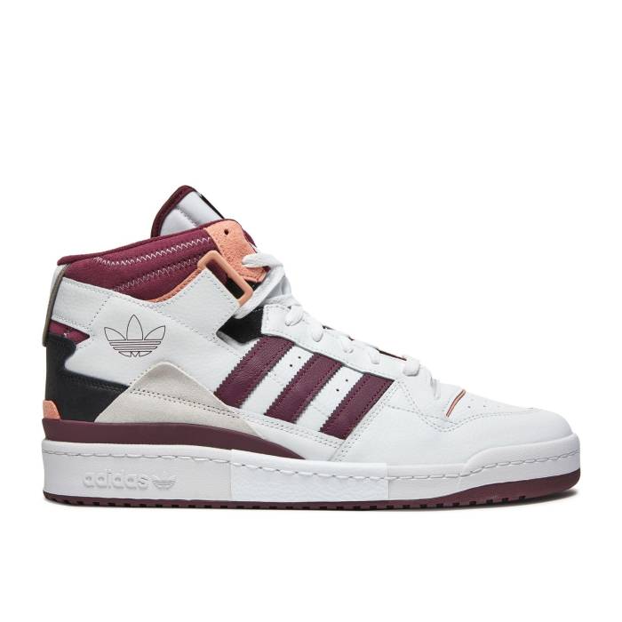 アディダス Adidas 【 Forum Exhibit Mid \u0027White Victory Crimson\u0027 Men Cloud White/Victory Crimson/Ambient Blush 】 討論会 ミッド Victory 制覇 メンズ 白いこと 白いこと Victory 制覇 クリムゾン