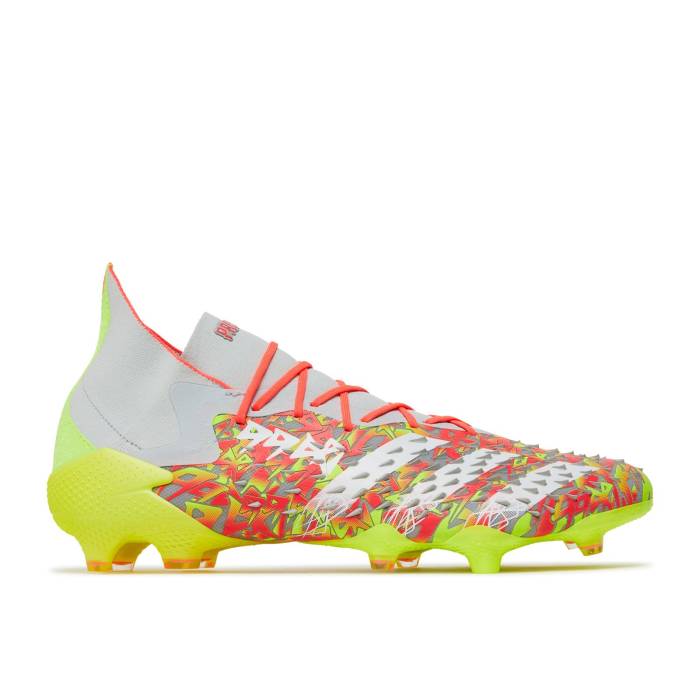 アディダス Adidas 【 Predator Freak.1 Fg Demonskin - Numbersup Men Clear Grey/Cloud White/Solar Yellow 】 プレデター メンズ 灰色 グレー 白色 ホワイト yellow 黄色・イエロー