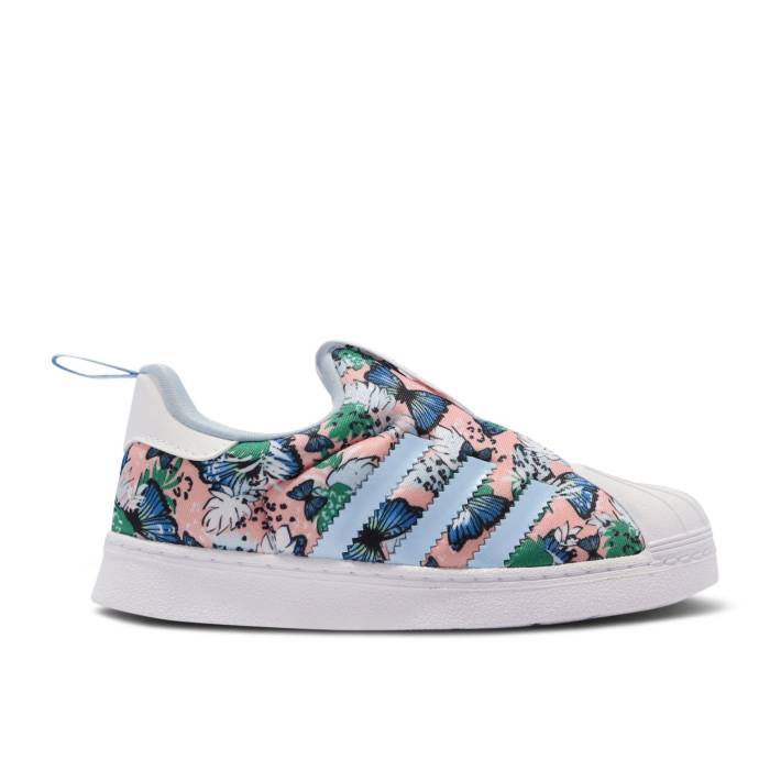 アディダス Adidas 【 Her Studio London X Superstar 360 I \u0027Colorful Blossoms\u0027 Infant Haze Coral/Clear Sky/Cloud White 】 制作室 Superstar はやりっ児 もの言う花 天の原 白いこと 白いこと