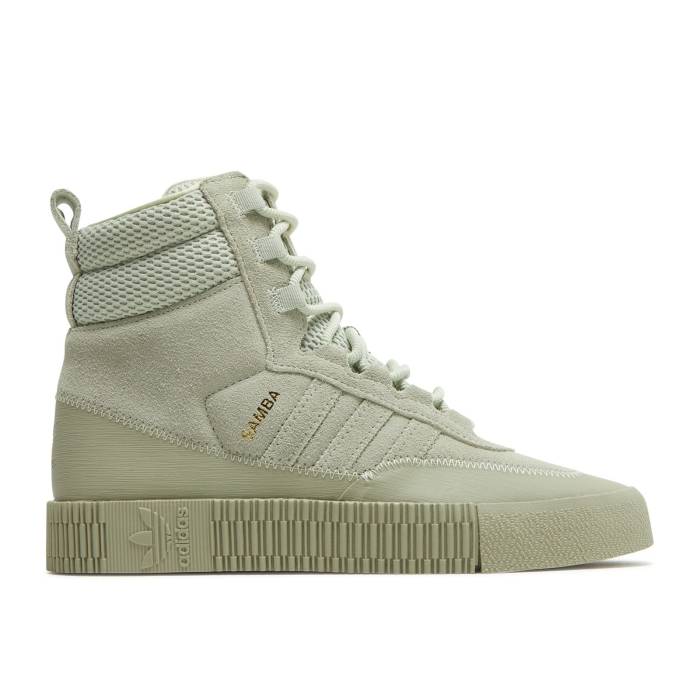 アディダス Adidas 【 Wmns Samba Boot \u0027Halo Green\u0027 Women Halo Green/Halo Green/Feather Grey 】 サンバ ブーツ レディース green 緑・緑であること 薄墨色 薄墨色