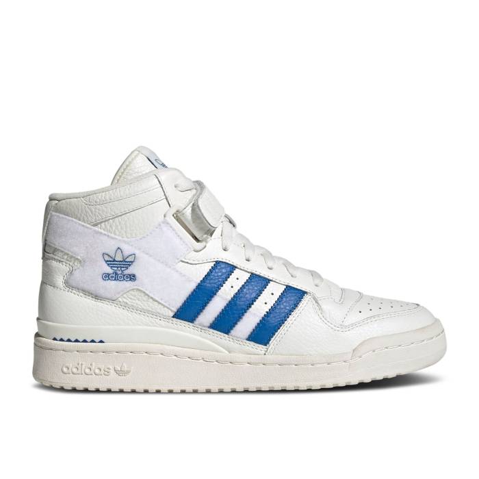 アディダス Adidas 【 Forum Mid \u0027White Blue Bird\u0027 Men Cloud White/Gold Metallic/Gum 】 討論会 ミッド 青み 青色 メンズ 白いこと 白いこと ゴールド