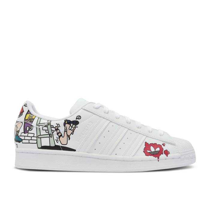 アディダス Adidas 【 Superstar \u0027White Comic\u0027 Men Cloud White/Cloud White/Core Black 】 Superstar はやりっ児 メンズ 白いこと 白いこと 中核グループ 黒いこと 黒いこと