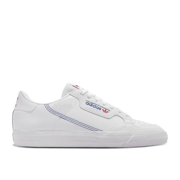アディダス Adidas 【 Continental Vulc \u0027White Collegiate Royal\u0027 Men Cloud White/Collegiate Royal/Scarlet 】 メンズ 白いこと 白いこと
