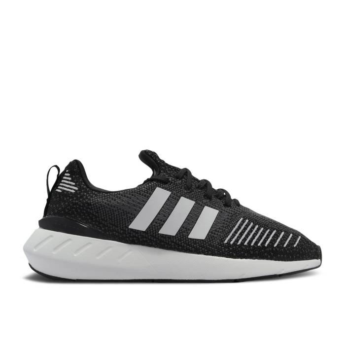 アディダス Adidas 【 Wmns Swift Run 22 'Black White' Women Core Black/Footwear White/Grey Five 】 Swift ラン レディース コア 黒色 ブラック 白色 ホワイト 灰色 グレー｜スニケス