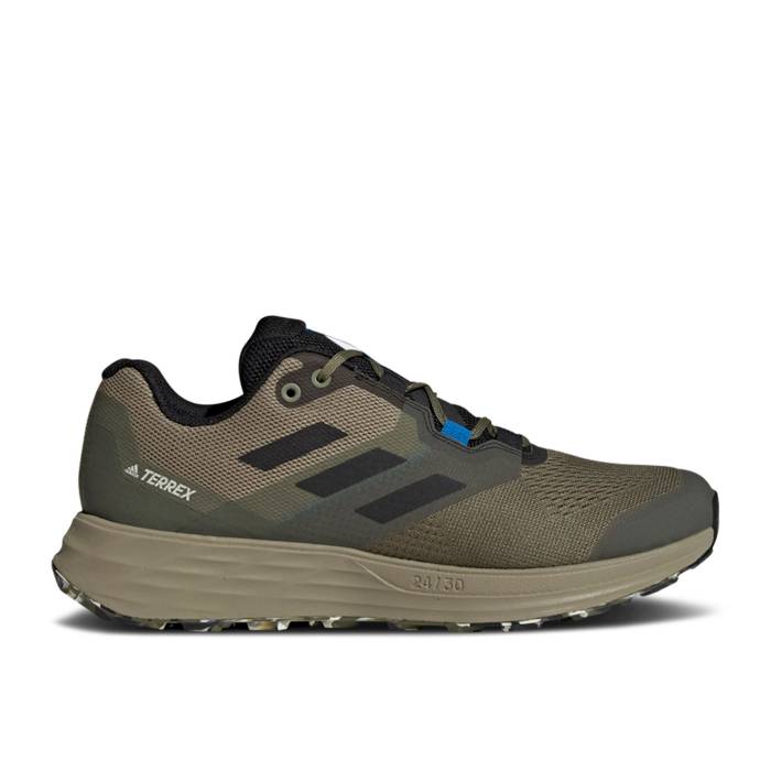 アディダス Adidas 【 Terrex Two Flow \u0027Focus Olive\u0027 Men Focus Olive/Core Black/Blue Rush 】 流通受け答え メンズ olive オリーブ 中核グループ 黒いこと 黒いこと 青み 青色 rush 混雑時