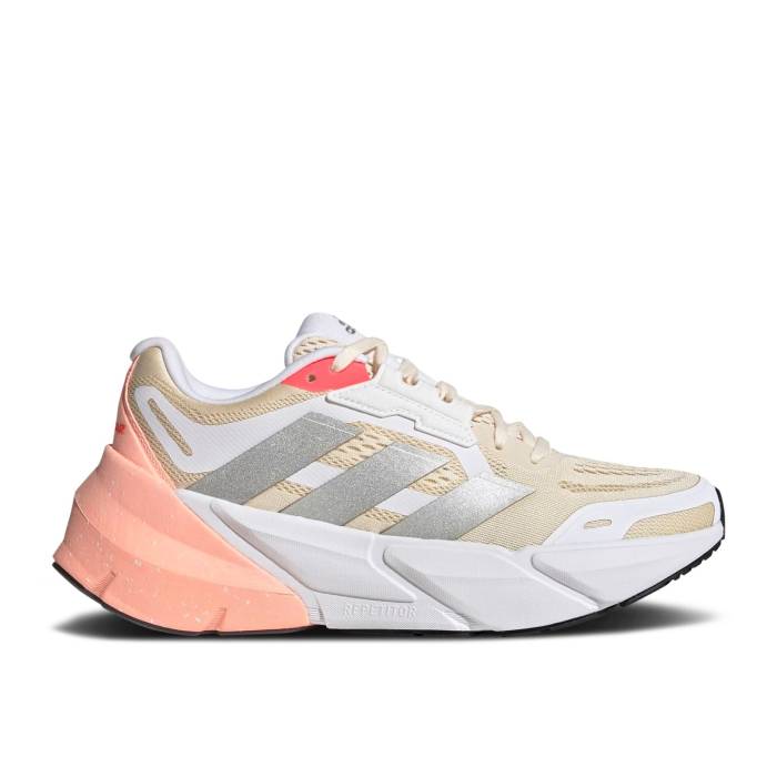 アディダス Adidas 【 Wmns Adistar \u0027Ecru Tint Silver Metallic\u0027\u0027 Women Ecru Tint/Silver Metallic/Light Flash Orange 】 Silver しろがね色・しろがね色 レディース Silver しろがね色・しろがね色 orange 橙・オレンジ色