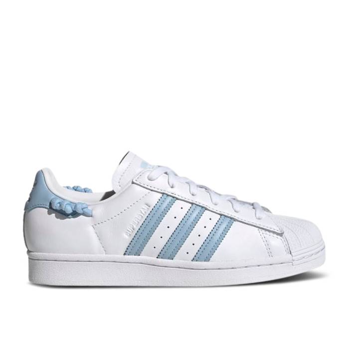 アディダス Adidas 【 Wmns Superstar Knotted Rope - White Clear Sky Women Cloud White/Clear Sky/Cloud White 】 Superstar スーパースター 白色 ホワイト レディース 白色 ホワイト スカイ