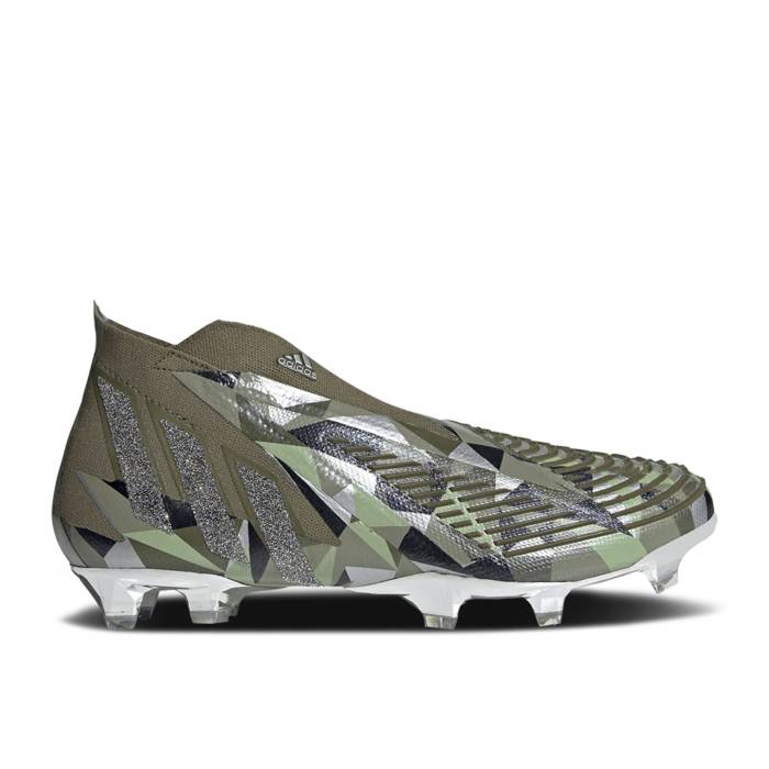 アディダス Adidas 【 Swarovski X Predator Edge+ Fg Focus Olive Crystal Men Focus Olive/Silver Metallic/Magic Lime 】 プレデター olive オリーブ メンズ olive オリーブ Silver 銀色・シルバー マジック ライム