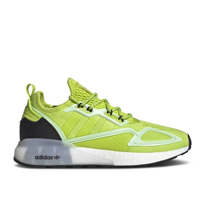 アディダス Adidas 【 Zx 2K Boost emi Solar Slime Men Semi Solar Slime/Semi Solar Slime/Core Black 】 ブースト メンズ コア 黒色 ブラック
