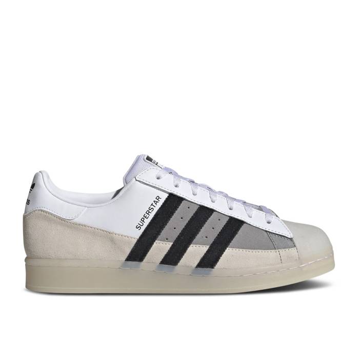 アディダス Adidas 【 Superstar \u0027White Light Charcoal\u0027 Men Cloud White/Core Black/Light Charcoal 】 Superstar はやりっ児 メンズ 白いこと 白いこと 中核グループ 黒いこと 黒いこと 濃灰色