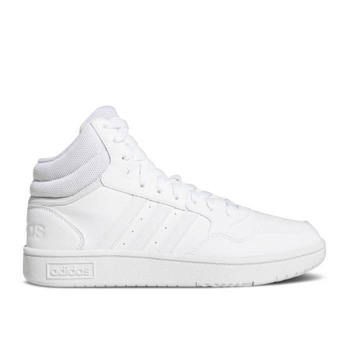 アディダス Adidas 【 Wmns Hoops 3.0 Mid \u0027White Dash Grey\u0027 Women Cloud White/Cloud White/Dash Grey 】 ミッド レディース 白いこと 白いこと 薄墨色 薄墨色