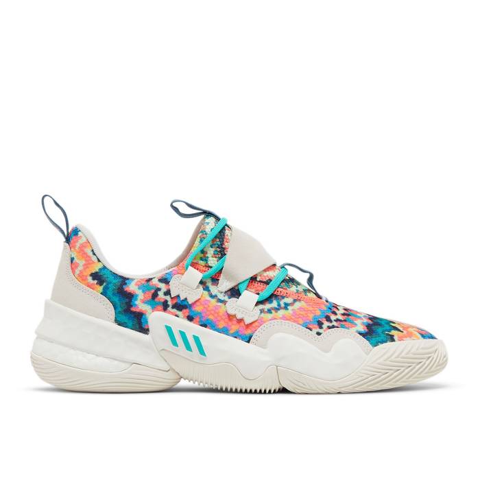 アディダス Adidas 【 Trae Young 1 \u0027Tie-Dye\u0027 Men Chalk White/Mint Rush/Chalk White 】 メンズ 白いこと 白いこと rush 混雑時