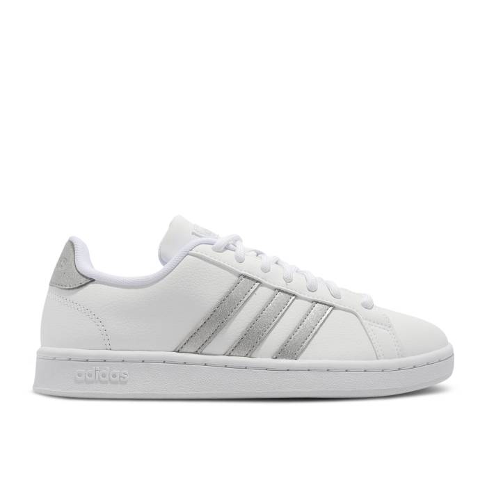 アディダス Adidas 【 Grand Court 'White Silver Metallic' Men Footwear White/Silver Metallic 】 グランド コート Silver 銀色・シルバー メンズ 白色 ホワイト Silver 銀色・シルバー｜スニケス