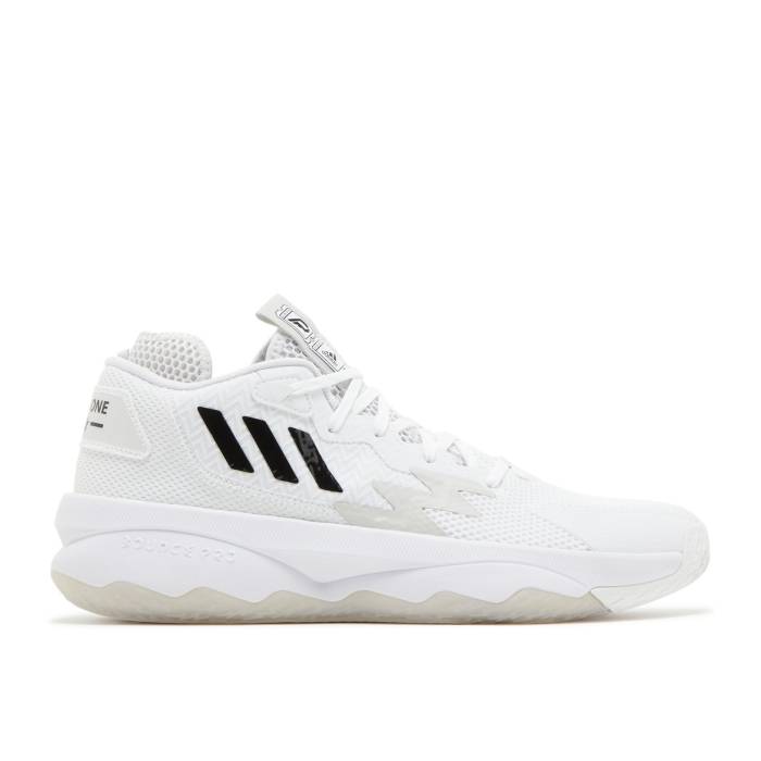 アディダス Adidas 【 Dame 8 'Admit One - Cloud White' Men Cloud White/Core Black/Grey One 】 メンズ 白色 ホワイト コア 黒色 ブラック 灰色 グレー