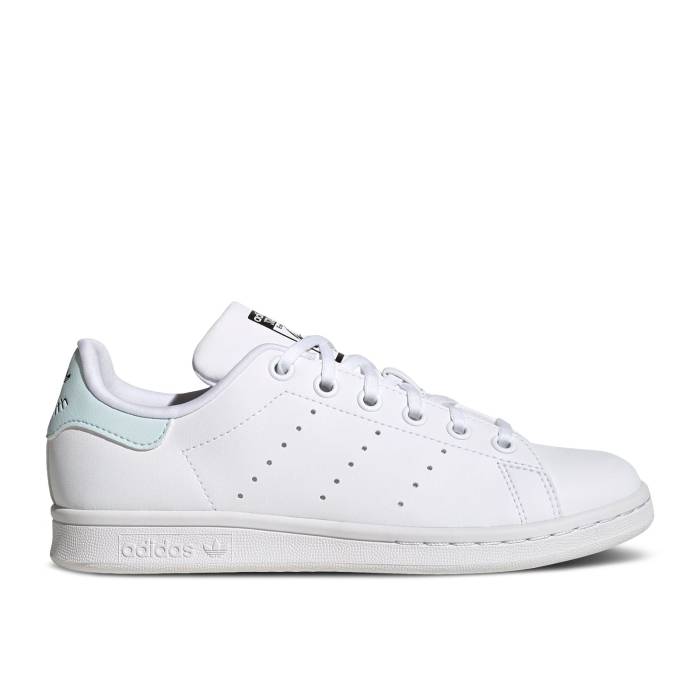 アディダス Adidas 【 Stan Smith Big Kid 'White Almost Blue' Youth Cloud White/Almost Blue/Core Black 】 ジュニア キッズ 白色 ホワイト 青色 ブルー コア 黒色 ブラック｜スニケス
