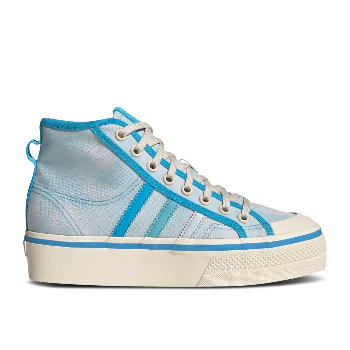 アディダス Adidas 【 Wmns Nizza Platform Mid \u0027Almost Blue Pantone\u0027 Women Almost Blue/Pantone/Wonder White 】 ミッド 青味 青み レディース 青味 青み 白いこと 白いこと