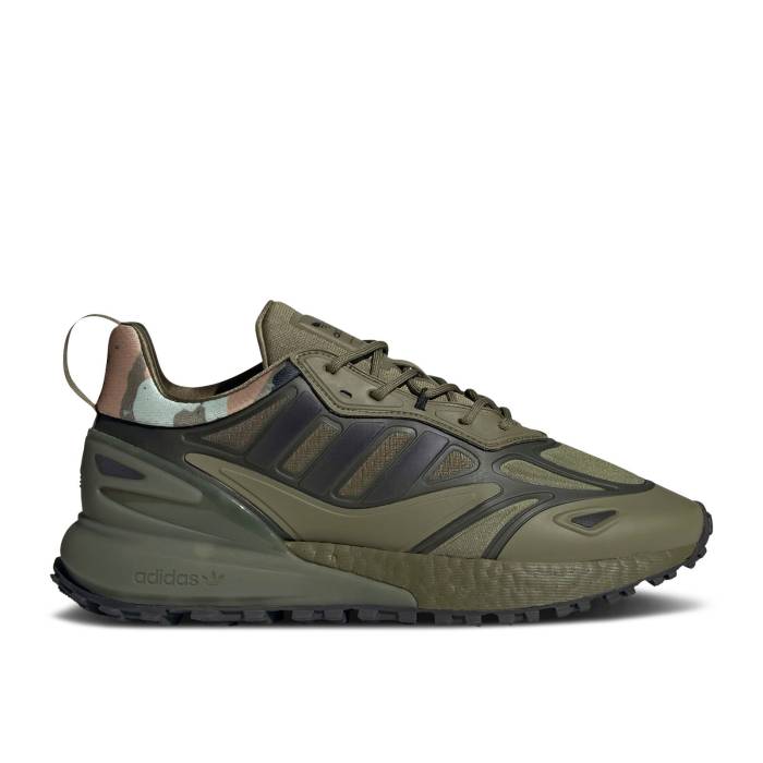 アディダス Adidas 【 Zx 2K Boost 2.0 Trail 'Focus Olive Camo' Men Focus Olive/Core Black/Focus Olive 】 ブースト olive オリーブ メンズ olive オリーブ コア 黒色 ブラック|スニケス