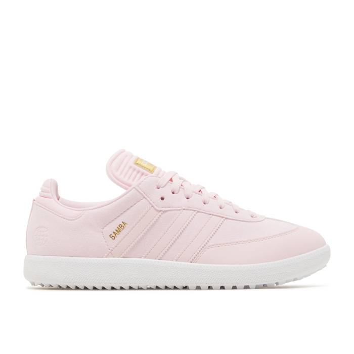 アディダス Adidas 【 Samba Spikeless Golf Se 'Clear Pink' Men Clear Pink/Clear Pink/Cloud White 】 サンバ golf ゴルフ メンズ pink ピンク 白色 ホワイト|スニケス