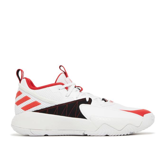 アディダス Adidas 【 Dame Certified Extply 2.0 'Trail Blazers' Men Cloud White/Vivid Red/Dash Grey 】 メンズ 白色 ホワイト Red 赤・レッド 灰色 グレー