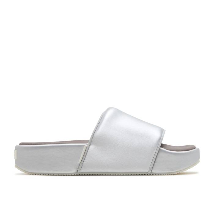 アディダス Adidas 【 Y-3 Slide \u0027Silver Metallic\u0027 Men Silver Metallic/Brown/Cream White 】 Slide サンダル メンズ Silver しろがね色・しろがね色 赤銅色 赤銅色 皮膚軟化剤 白いこと 白いこと