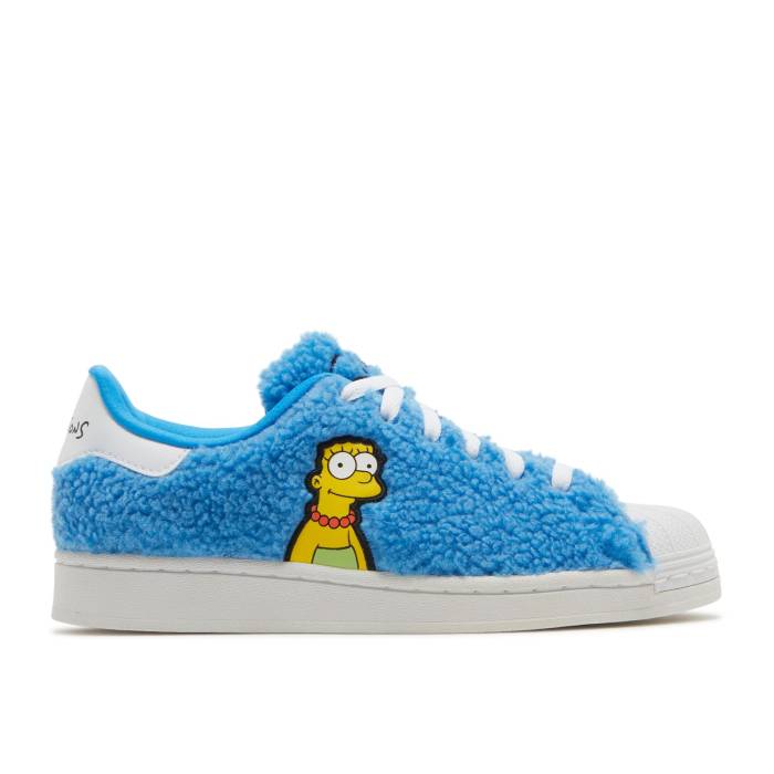 アディダス Adidas 【 The Simpsons X Superstar Big Kid 'Marge Simpson' Youth Cloud White/Core Black/Cloud White 】 Superstar スーパースター ジュニア キッズ 白色 ホワイト コア 黒色 ブラック｜スニケス
