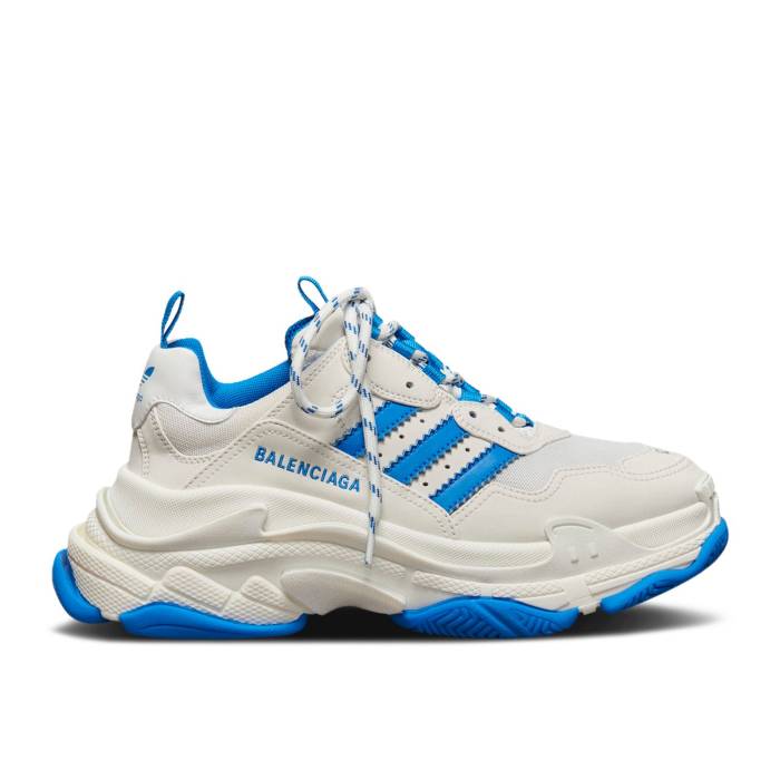 アディダス Adidas 【 Balenciaga X  Wmns Triple S Sneaker \u0027White Blue\u0027 Women White/White/Blue 】 靴 スニーカー レディース 白いこと 白いこと 青味 青み