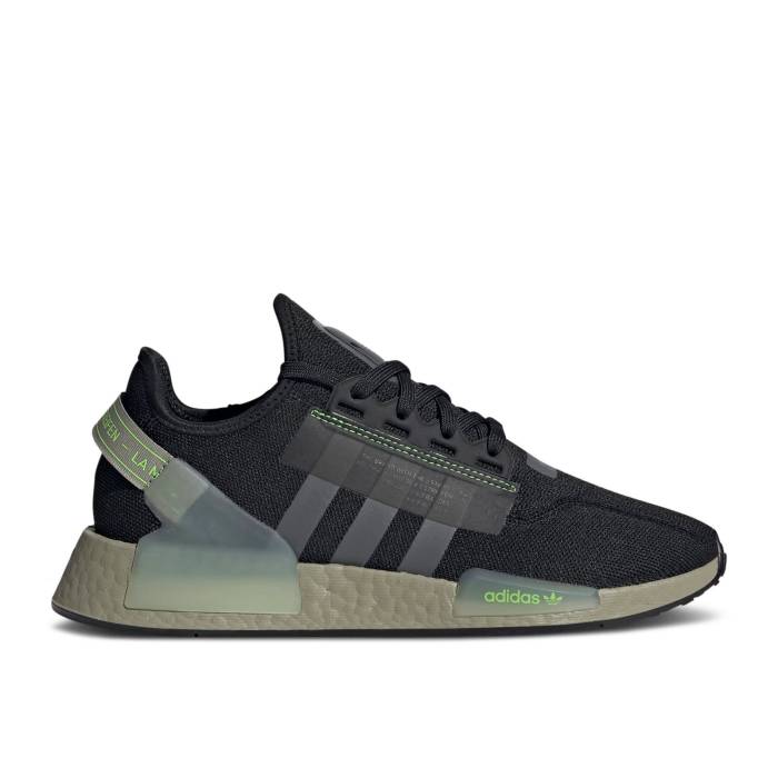 アディダス Adidas 【 Nmd_R1 V2 \u0027Black Lime\u0027 Men Core Black/Grey Five/Core Black 】 メンズ 中核グループ 黒いこと 黒いこと 薄墨色 薄墨色