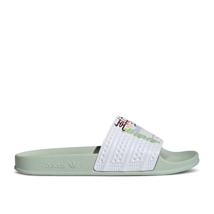アディダス Adidas 【 Adilette Slide \u0027Always Original - Linen Green\u0027 Men Linen Green/Cloud White/Cloud White 】 アディレッタ Slide サンダル メンズ green 緑・緑であること 白いこと 白いこと