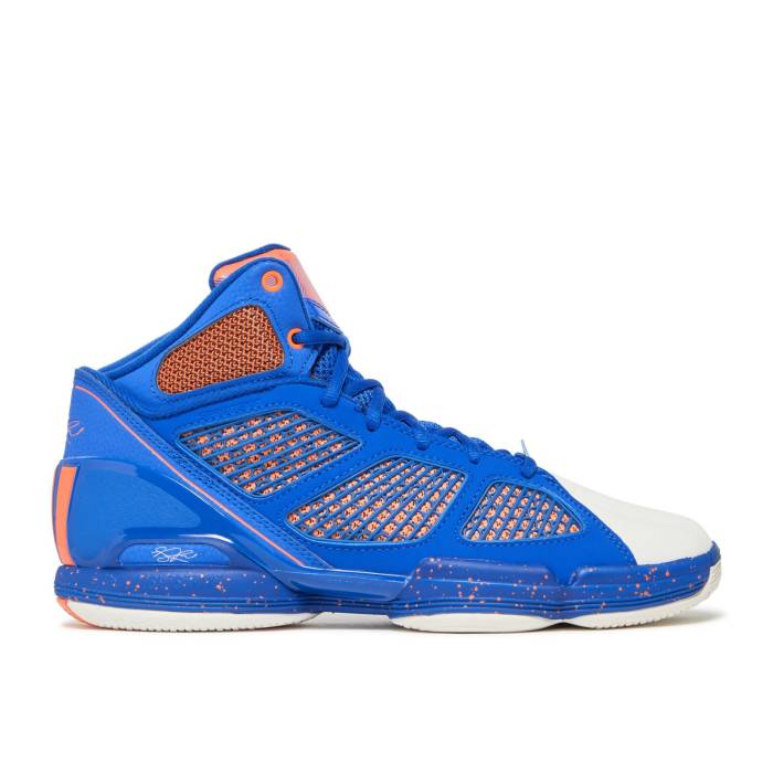 アディダス Adidas 【 Adizero Rose 1.5 Restomod \u0027Knicks\u0027 Men Blue/Core White/Team Semi Solar Orange 】 アディゼロ Rose サクラ色 メンズ 青味 青み 中核グループ 白いこと 白いこと Team 野球クラブ orange 橙・オレンジ色