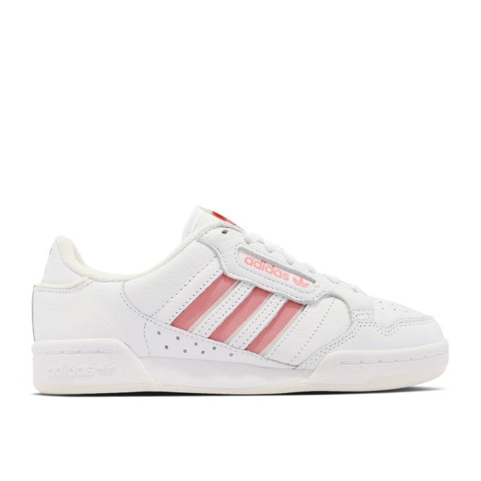 アディダス Adidas 【 Continental 80 Stripes \u0027White Pink\u0027 Men Cloud White/Cloud White/Off White 】 メンズ 白いこと 白いこと