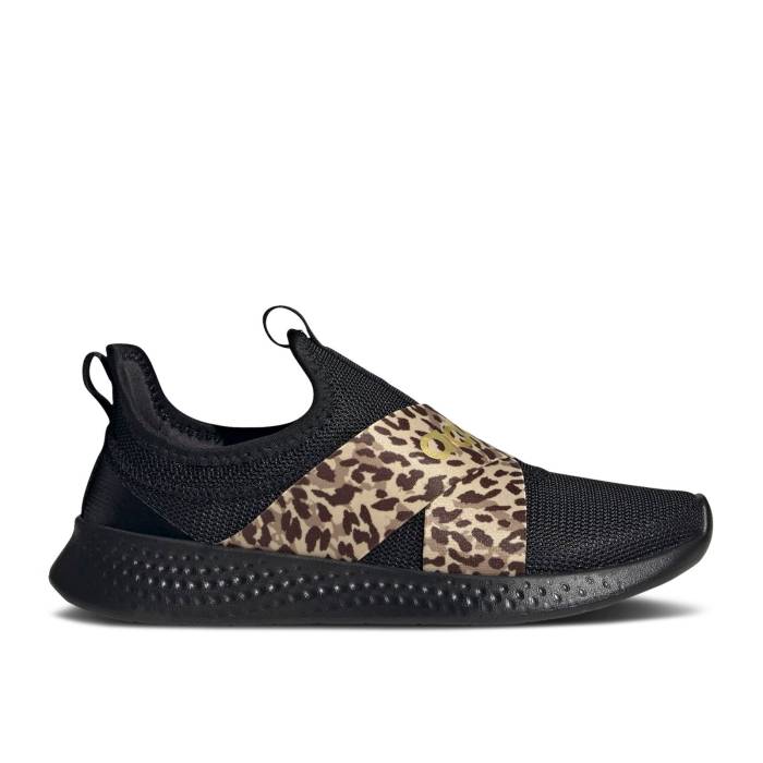 アディダス Adidas 【 Wmns Puremotion Adapt \u0027Leopard\u0027 Women Core Black/Core Black/Gold Metallic 】 アダプト レディース 中核グループ 黒いこと 黒いこと ゴールド