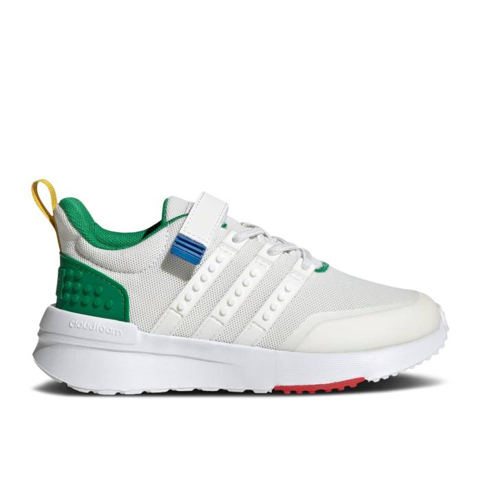 アディダス Adidas 【 Lego X Racer Tr21 J \u0027White Green\u0027 Youth Core White/Core White/Green 】 御坊っちゃん キッズ 中核グループ 白いこと 白いこと green 緑・緑であること