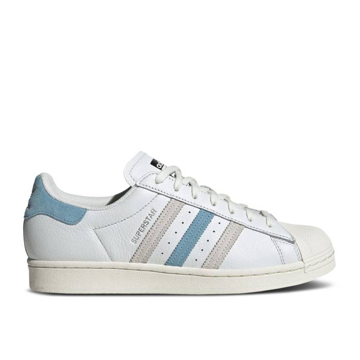 アディダス Adidas 【 Superstar \u0027Cream White Preloved Blue\u0027 Men Cream White/Preloved Blue/Grey One 】 Superstar はやりっ子 白いこと 白いこと メンズ 皮膚軟化剤 白いこと 白いこと 青味 青み 薄墨色 薄墨色