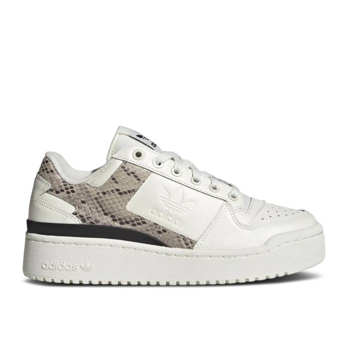 アディダス Adidas 【 Wmns Forum Bold Python Women Off White/Core Black/Core Black 】 フォーラム レディース 白色 ホワイト コア 黒色 ブラック