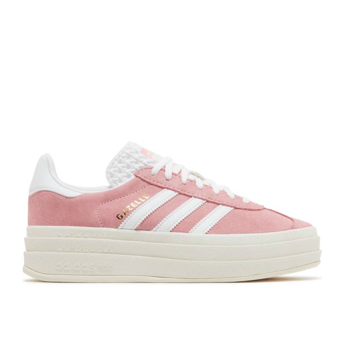 アディダス Adidas 【 Wmns Gazelle Bold \u0027Super Pop\u0027 Women Super Pop/Cloud White/Core White 】 ガゼル レディース 白いこと 白いこと 中核グループ