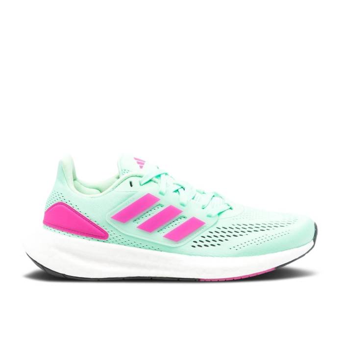アディダス Adidas 【 Wmns Pureboost 22 \u0027Pulse Mint Fuchsia\u0027 Women Pulse Mint/Fuchsia Pink/Cloud White 】 レディース pink さくら色 白いこと 白いこと