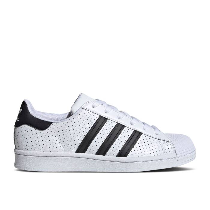 アディダス Adidas 【 Wmns Superstar 'White Black Perforated' Women Cloud White/Core Black/Cloud White 】 Superstar スーパースター 黒色 ブラック レディース 白色 ホワイト コア 黒色 ブラック