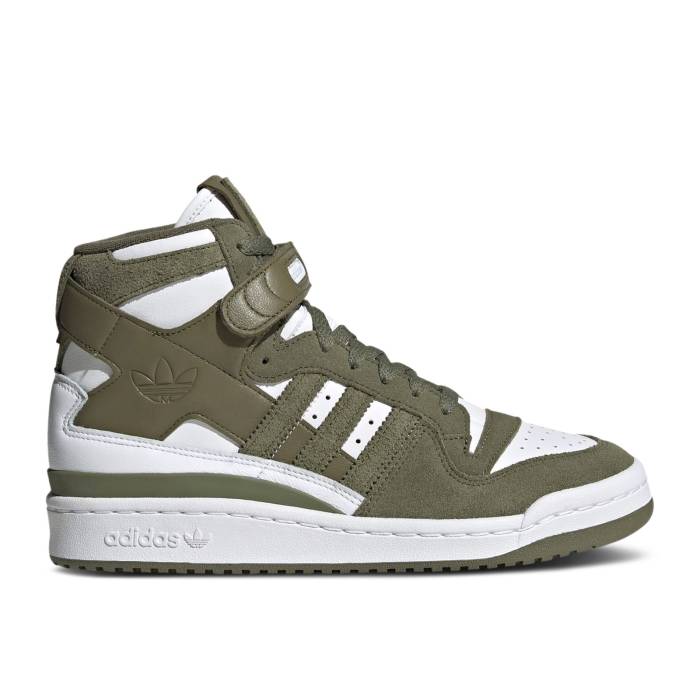 アディダス Adidas 【 Wmns Forum 84 High Focus Olive Women Cloud White/Focus Olive/Wonder Red 】 フォーラム ハイ レディース 白色 ホワイト olive オリーブ Red 赤・レッド