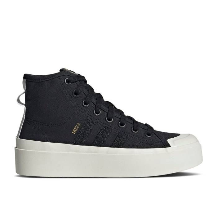 アディダス Adidas 【 Wmns Nizza Bonega Mid \u0027Black White\u0027 Women Core Black/Core Black/Cloud White 】 ミッド レディース 中核グループ 黒いこと 黒いこと 白いこと 白いこと