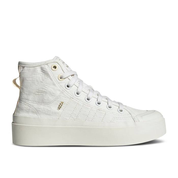 アディダス Adidas 【 Wmns Nizza Bonega Mid \u0027Embroidered Floral\u0027 Women Crystal White/Wonder White/Off White 】 ミッド レディース 白いこと 白いこと レディース靴-靴
