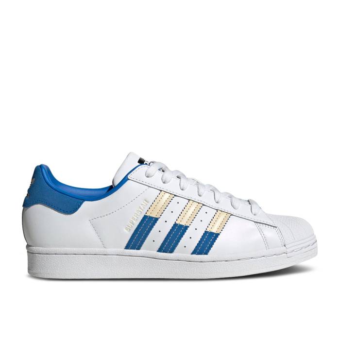 アディダス Adidas 【 Superstar 'White Royal Sand' Men Cloud White/Sand Strata/Bright Royal 】 Superstar スーパースター メンズ 白色 ホワイト 砂色・サンド