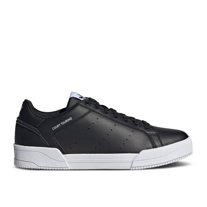 アディダス Adidas 【 Court Tourino Black White Men Core Black/Cloud White/Cloud White 】 コート メンズ コア 黒色 ブラック 白色 ホワイト