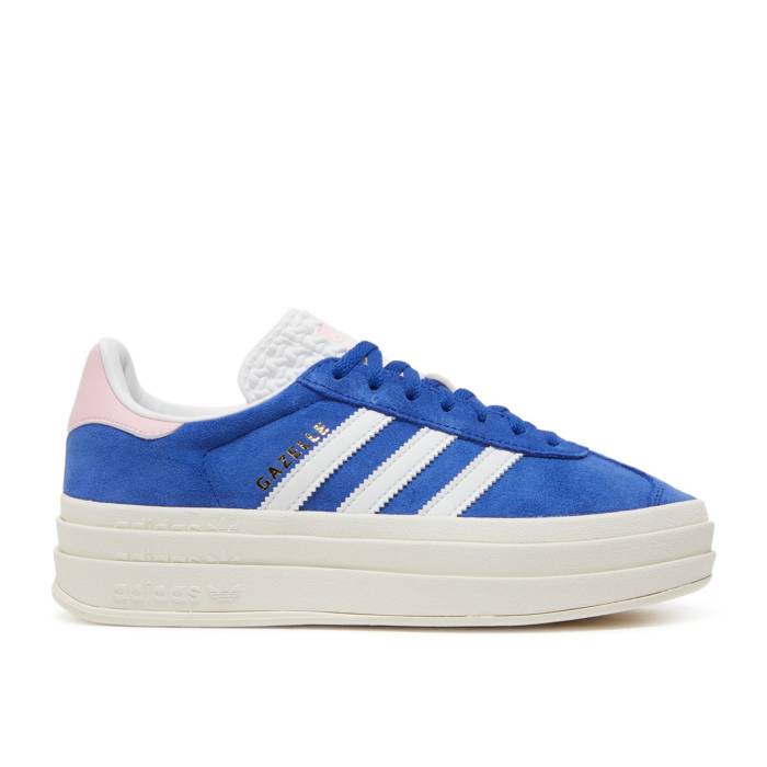 アディダス Adidas 【 Wmns Gazelle Bold \u0027Lucid Blue Pink\u0027 Women True Pink/Semi Lucid Blue/Core White 】 ガゼル 青碧 青碧 レディース pink サクラ色 青碧 青碧 中核グループ 白いこと 白いこと