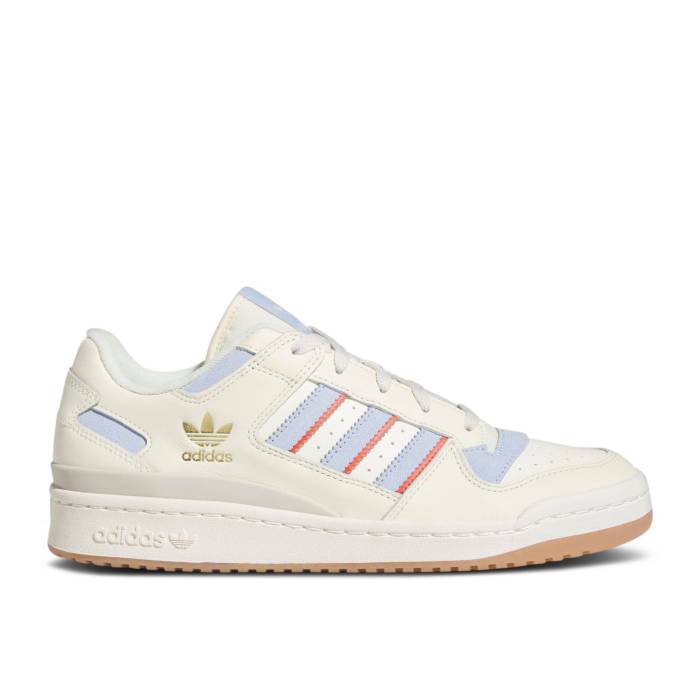 アディダス Adidas 【 Forum Low Classic \u0027Cream Blue Dawn\u0027 Men Cream White/Blue Dawn/Preloved Red 】 討論会 古典派音楽 青味 青み メンズ 皮膚軟化剤 白いこと 白いこと 青味 青み Red 赤・赤いこと