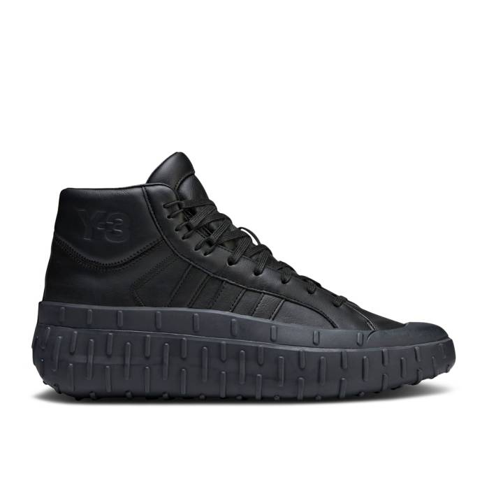 アディダス Adidas 【 Y-3 Gr.1P High \u0027Black\u0027 Men Black/Black/Off White 】 ご機嫌 メンズ 黒いこと 黒いこと 白いこと 白いこと