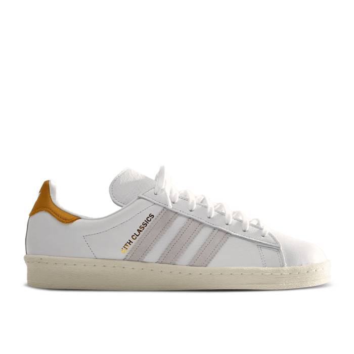 アディダス Adidas 【 Kith X Campus 80S \u0027Classics Program - Mango\u0027 Men Footwear White/Off White 】 構内 メンズ 白いこと 白いこと