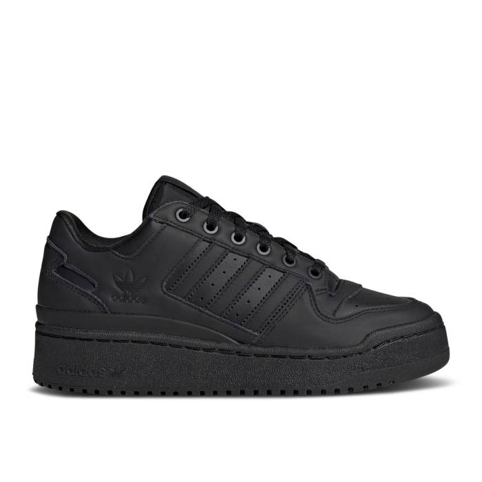 アディダス Adidas 【 Wmns Forum Bold Stripes 'Triple Black' Women Core Black/Core Black/Cloud White 】 フォーラム レディース コア 黒色 ブラック 白色 ホワイト|スニケス