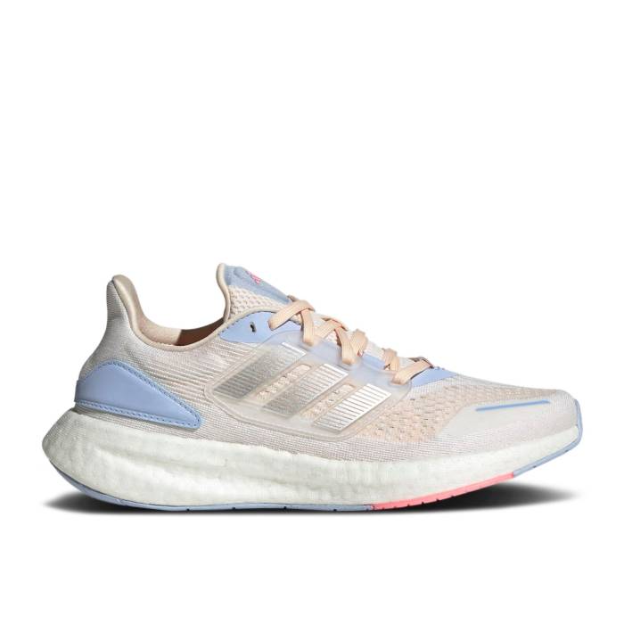 アディダス Adidas 【 Wmns Pureboost 22 Heat.rdy \u0027White Blue Dawn\u0027 Women Cloud White/Silver Metallic/Blue Dawn 】 青碧 青碧 レディース 白いこと 白いこと Silver しろがね色・しろがね色 青碧 青碧